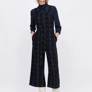Zara plaid jumpsuit size small
